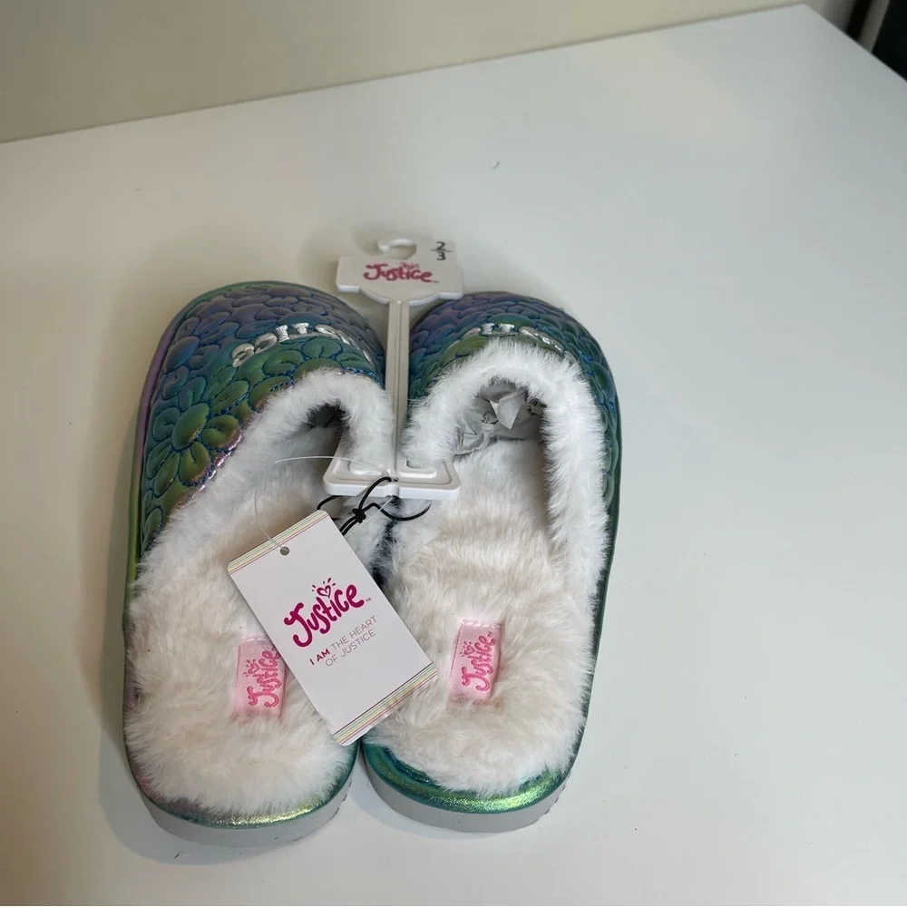 Justice slip on scuff slippers